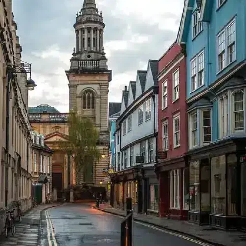 oxford-historic-street-church-tower oxford-historic-street-church-tower